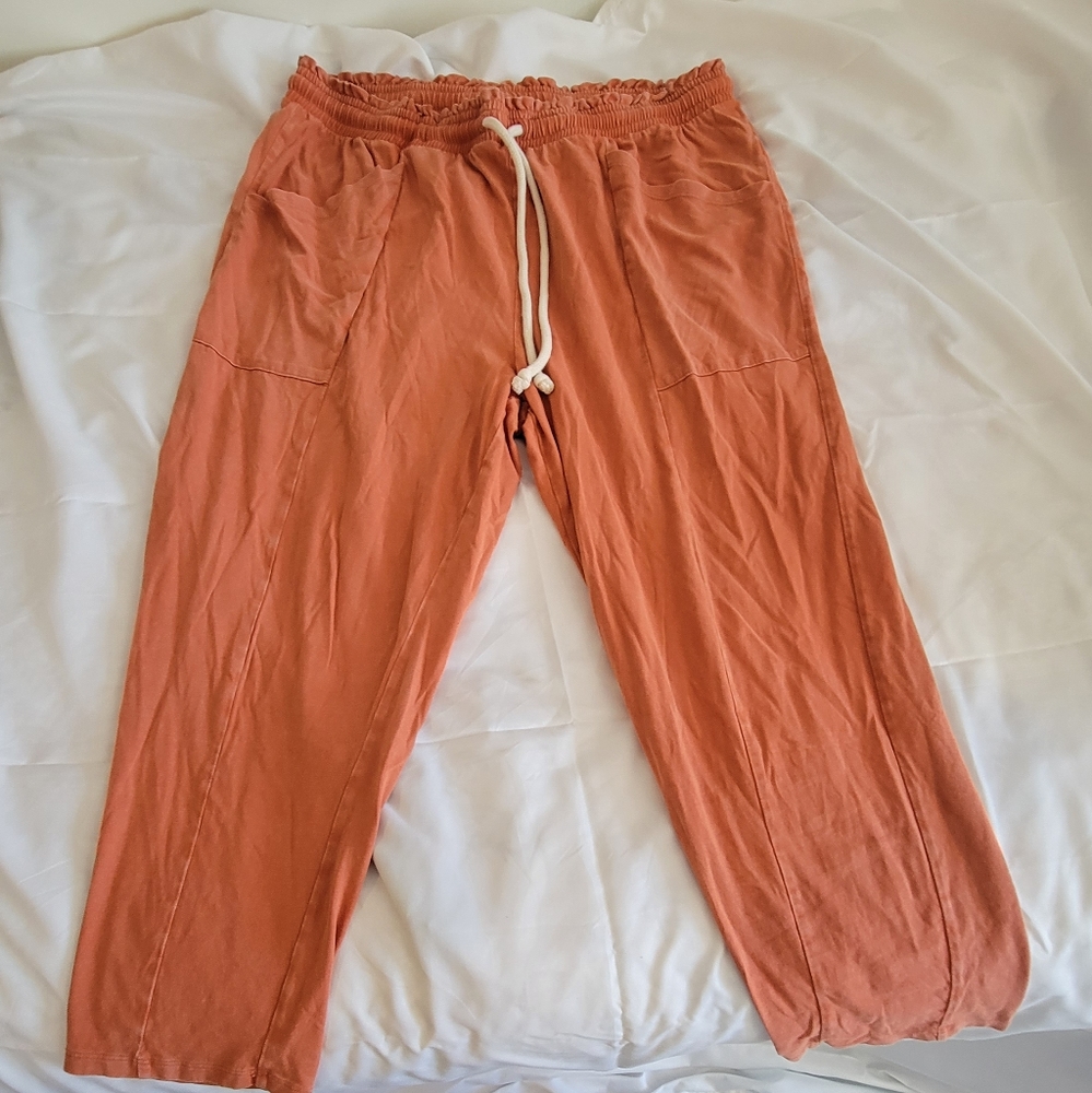Linen crop pants